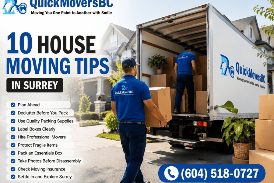 10 house moving tips in Surrey for a smooth and stress-free relocation