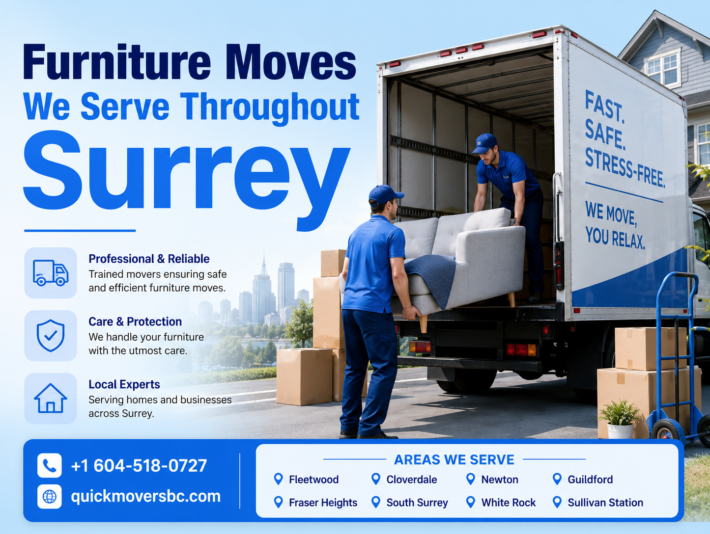 Furniture Moves We Serve Throughout Surrey