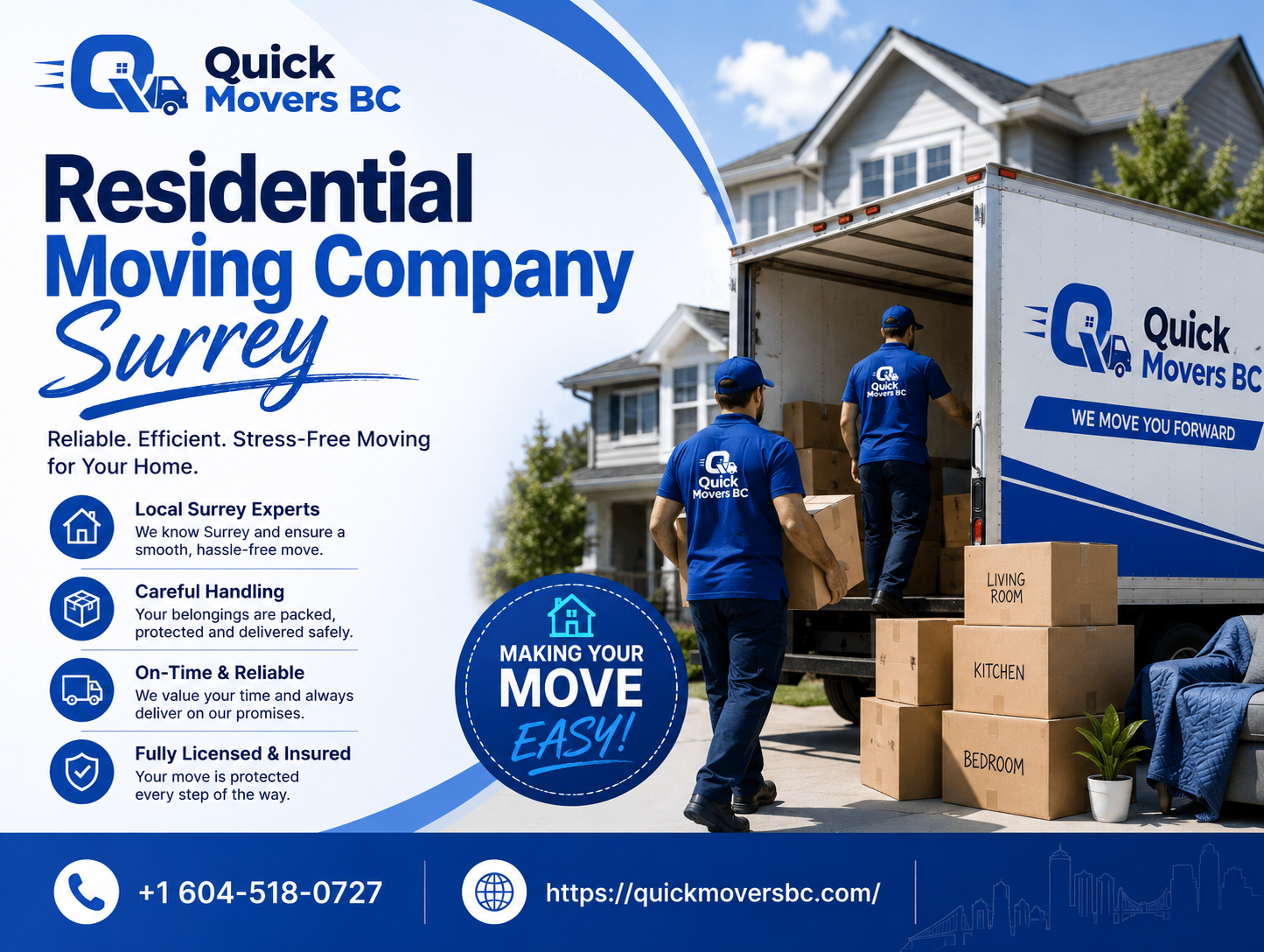 Residential Moving Company Surrey Quick Movers BC