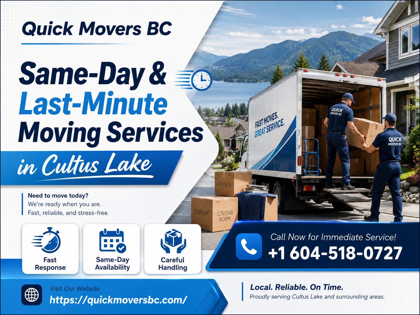 Same-Day & Last-Minute Moving Services in Cultus Lake